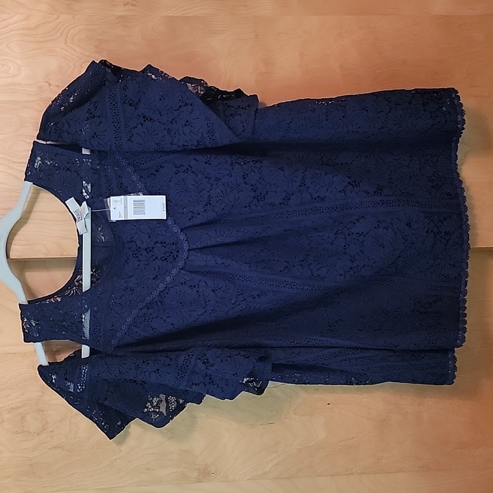 Vintage America Blues Cold Shoulder Lace Top